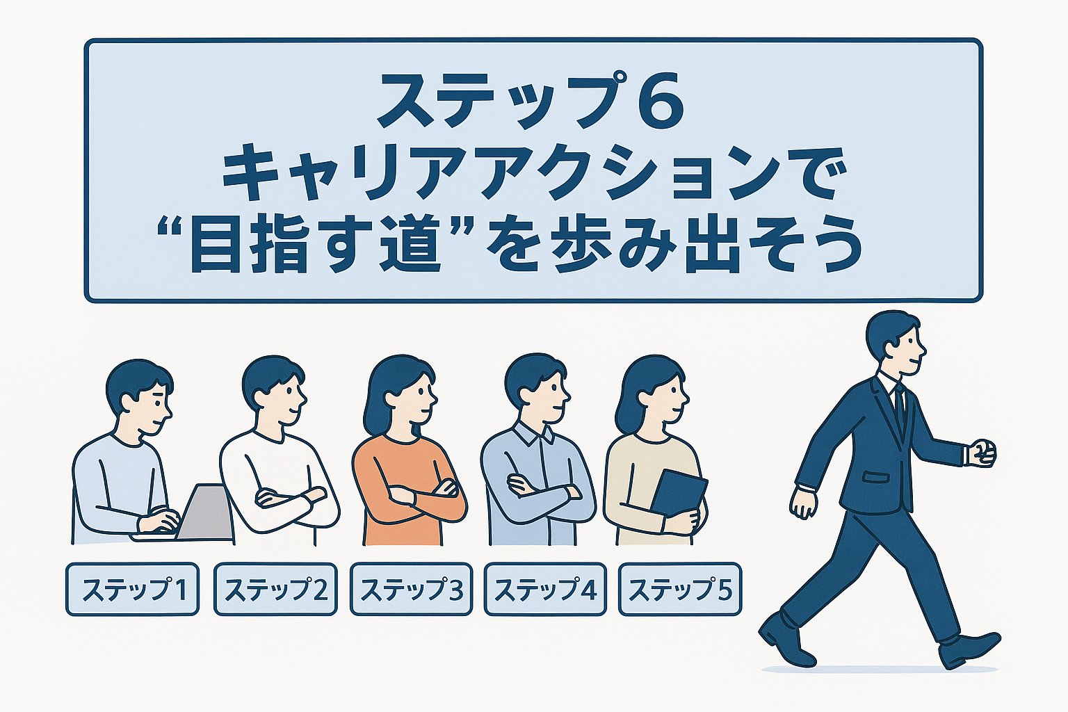 データ職へのキャリアアクション（学習→成果物→応募）を整理したアイキャッチ